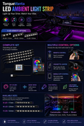 TorqueVanta Smart RGB Interior Lights