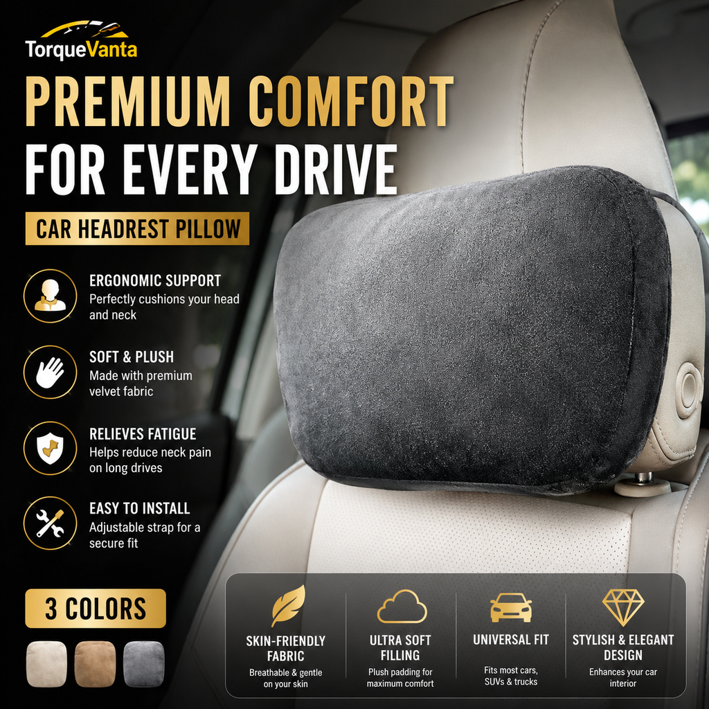 TorqueVanta Premium Car Neck Support Pillow