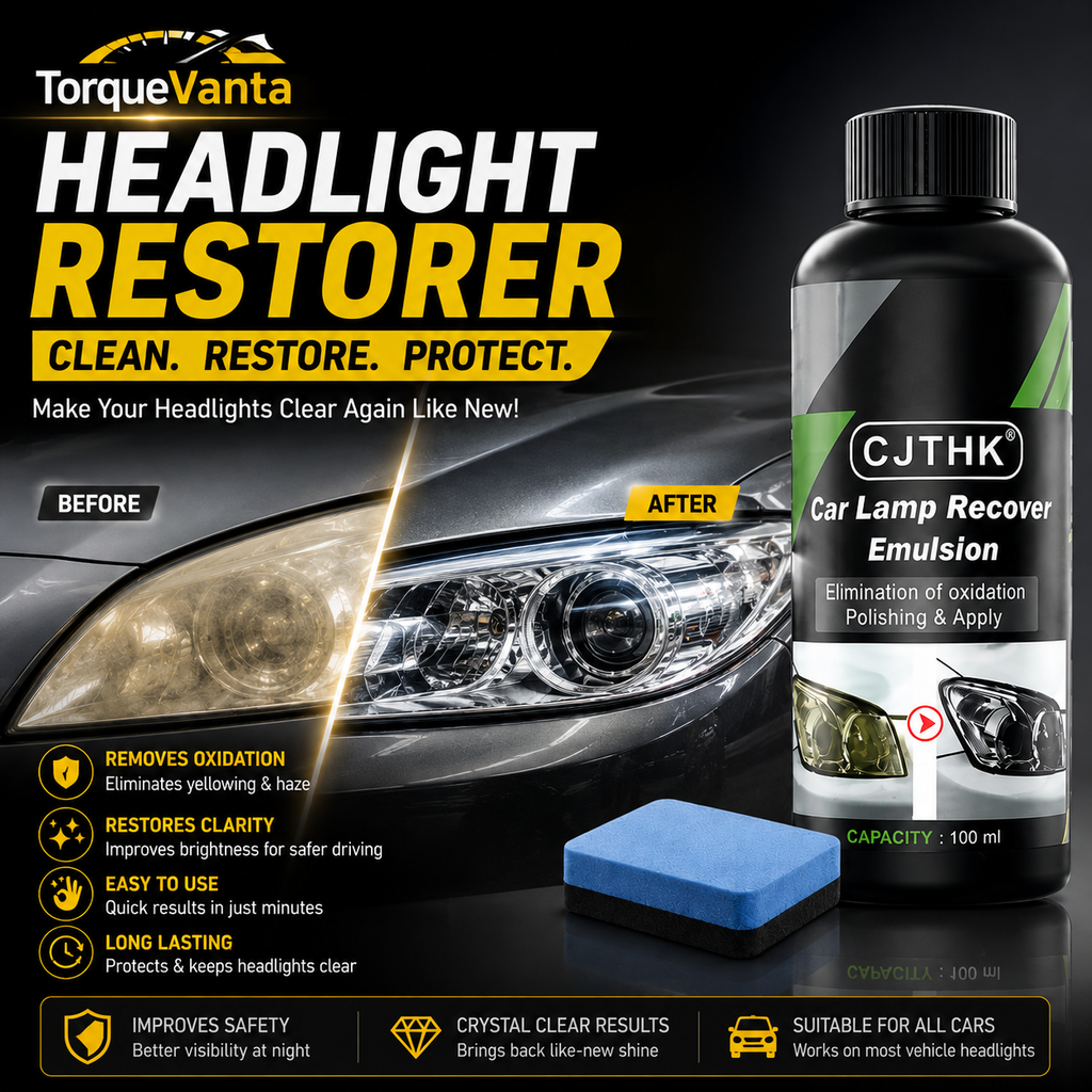 TorqueVanta Headlight Restoration Polish – Remove Yellowing, Oxidation & Haze