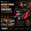 TorqueVanta 2000A Portable Car Jump Starter – 12V Emergency Battery Booster