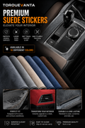 TorqueVanta Premium Self-Adhesive Suede Fabric Car Interior Wrap – Cut-to-Fit Dashboard, Door Panels & Trim