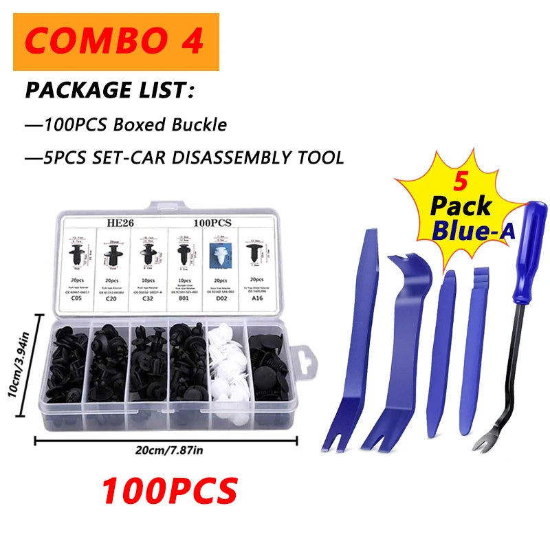 TorqueVanta ProTrim Automotive Trim Removal Tool Kit – Panel, Dash & Fastener Removal Set