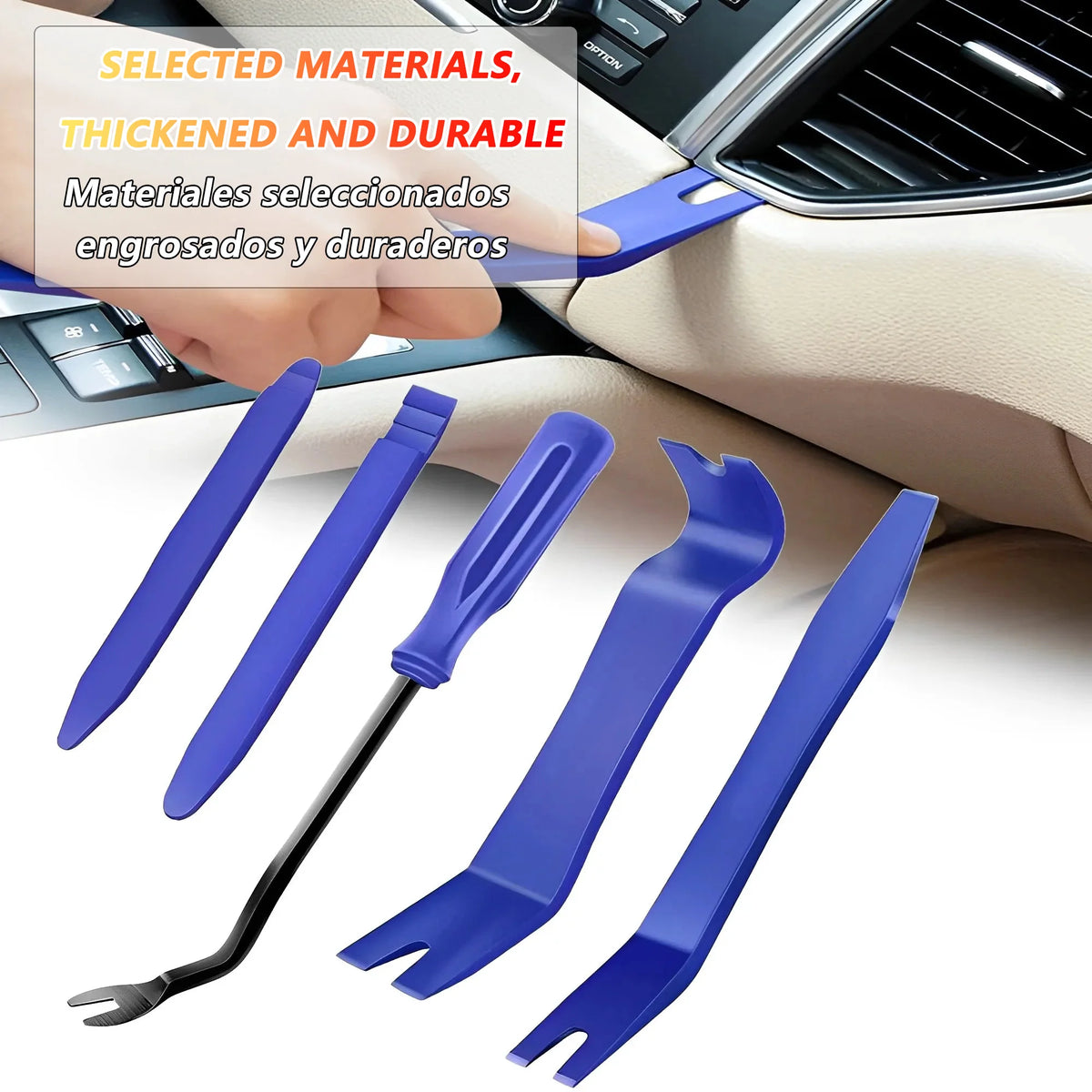 TorqueVanta ProTrim Automotive Trim Removal Tool Kit – Panel, Dash & Fastener Removal Set