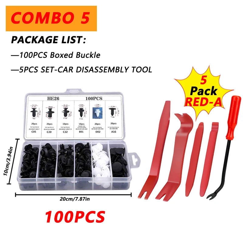 TorqueVanta ProTrim Automotive Trim Removal Tool Kit – Panel, Dash & Fastener Removal Set