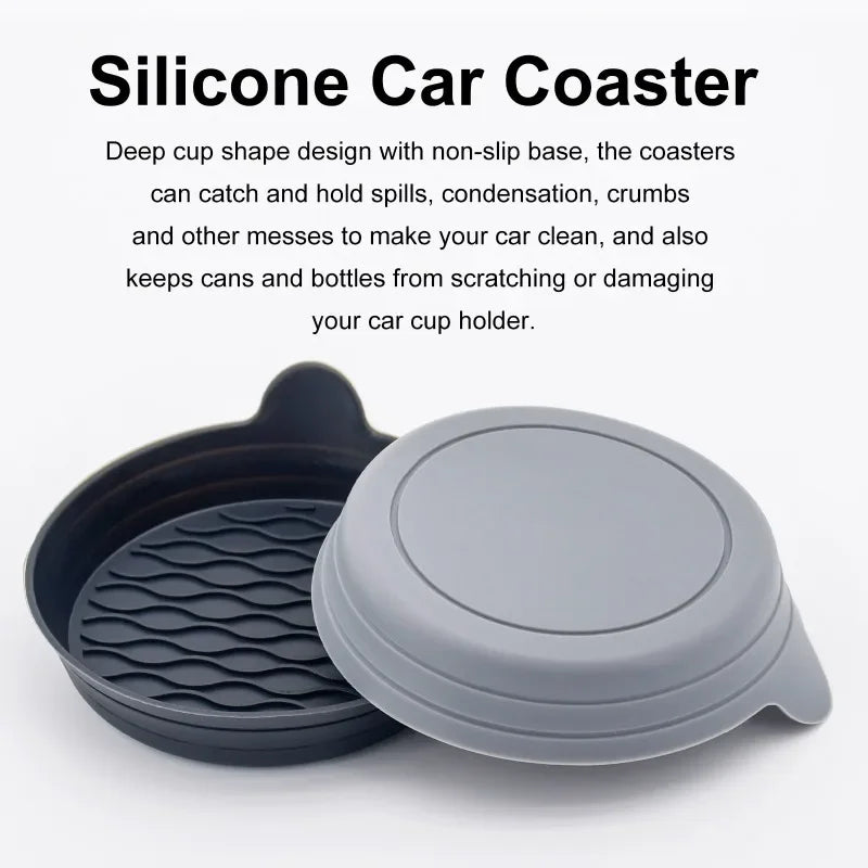 TorqueVanta Silicone Car Cup Holder Coasters – Non-Slip & Easy Clean