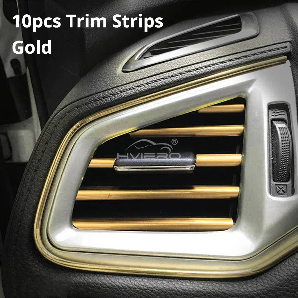 TorqueVanta 10-Piece Car Air Vent Trim Strips – Interior Styling Upgrade