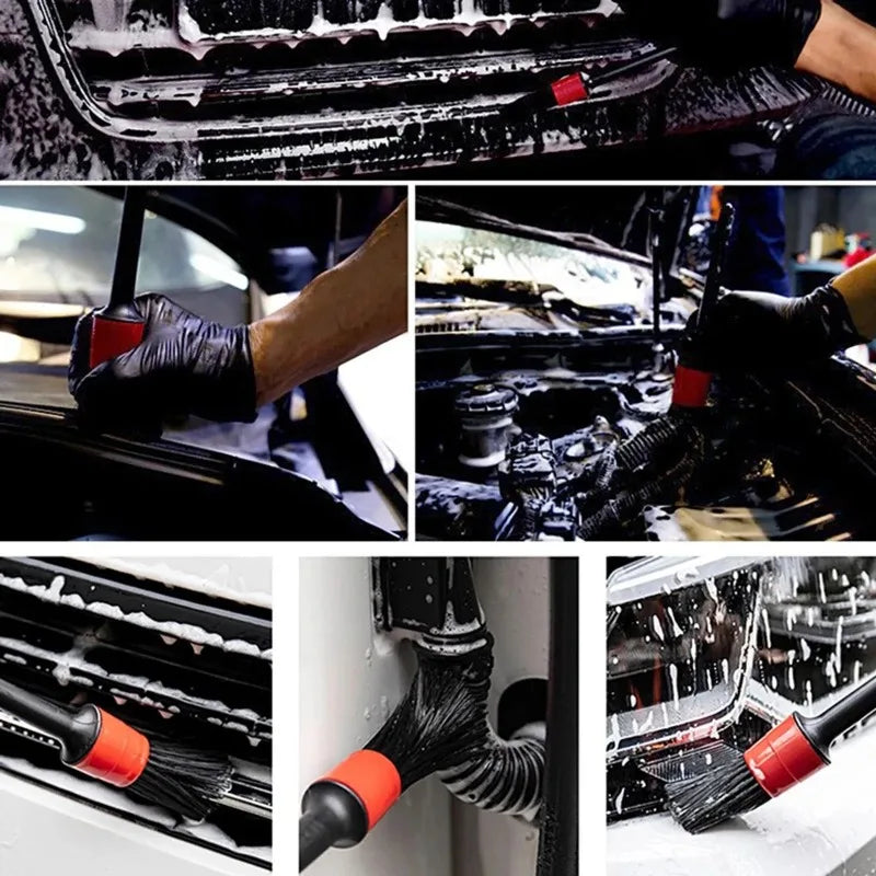 TorqueVanta 5-Piece Car Detailing Brush Set – Interior & Exterior Cleaning Brushes