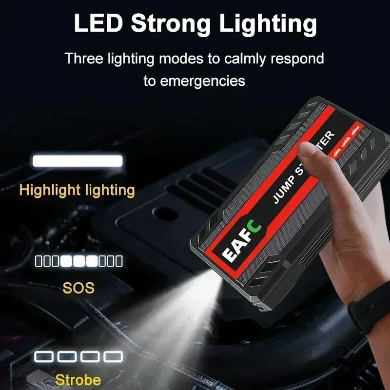 TorqueVanta 2000A Portable Car Jump Starter – 12V Emergency Battery Booster