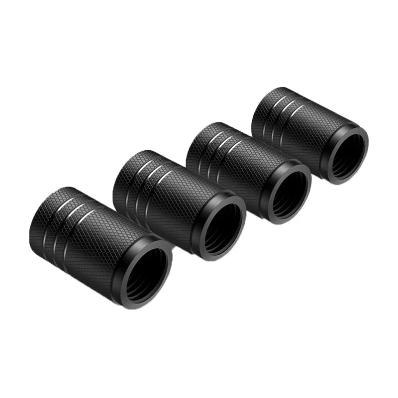TorqueVanta Aluminum Tire Valve Stem Caps – 4-Piece Set | Universal Car Wheel Valve Covers