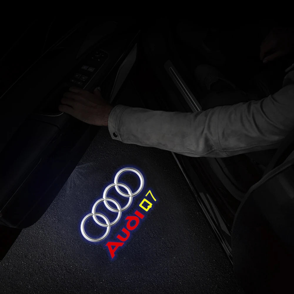 TorqueVanta Audi LED Door Welcome Lights – Upgraded Logo Projector, Plug & Play, Set of 2