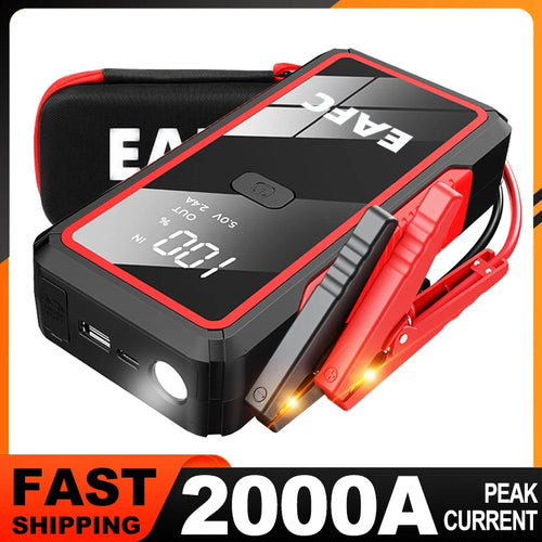 TorqueVanta 2000A Portable Car Jump Starter – 12V Emergency Battery Booster