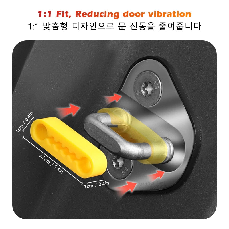 TorqueVanta Car Door Shock Absorber Pads – Noise & Vibration Reducing Door Buffers