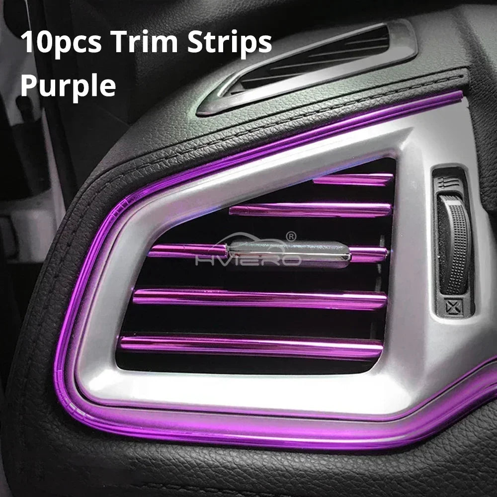 TorqueVanta 10-Piece Car Air Vent Trim Strips – Interior Styling Upgrade