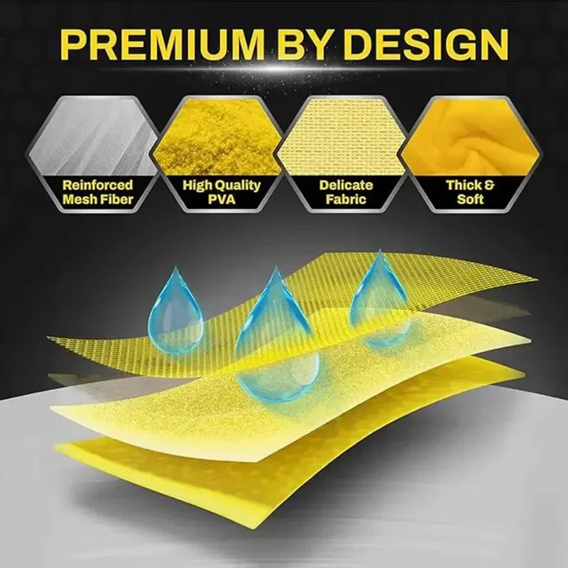 TorqueVanta Quick-Dry PVA Chamois Car Towel – Super Absorbent, Reusable & Scratch-Safe