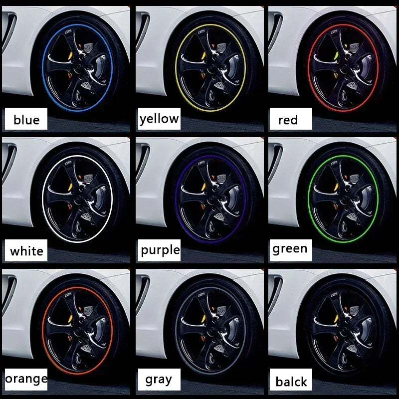 TorqueVanta 8M Wheel Rim Protector Strip – Universal Rim Edge Guard & Stylish Trim