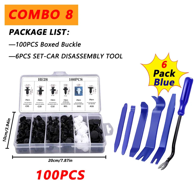 TorqueVanta ProTrim Automotive Trim Removal Tool Kit – Panel, Dash & Fastener Removal Set