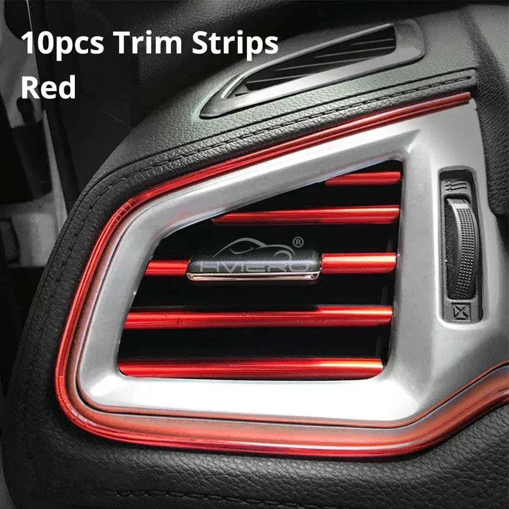 TorqueVanta 10-Piece Car Air Vent Trim Strips – Interior Styling Upgrade