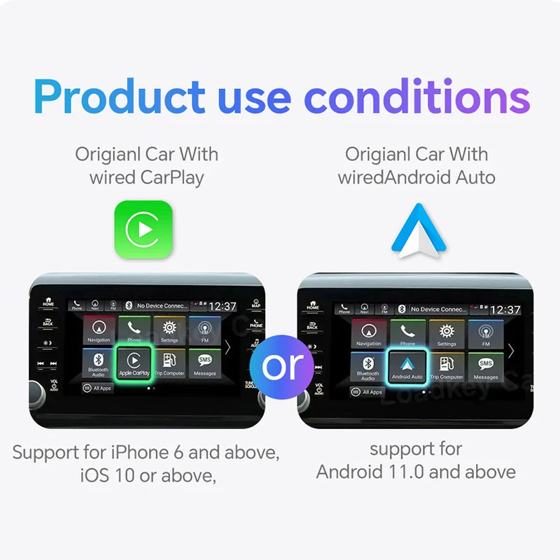 Wireless CarPlay & Android Auto Adapter – Wired to Wireless 2-in-1