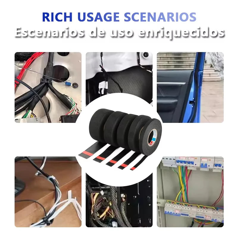 TorqueVanta Automotive Wire Harness Cloth Tape – Heat-Resistant Cable Wrap & Wiring Protection