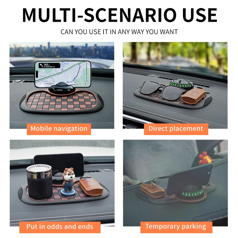 TorqueVanta Dashboard Grip Mat & Phone Holder