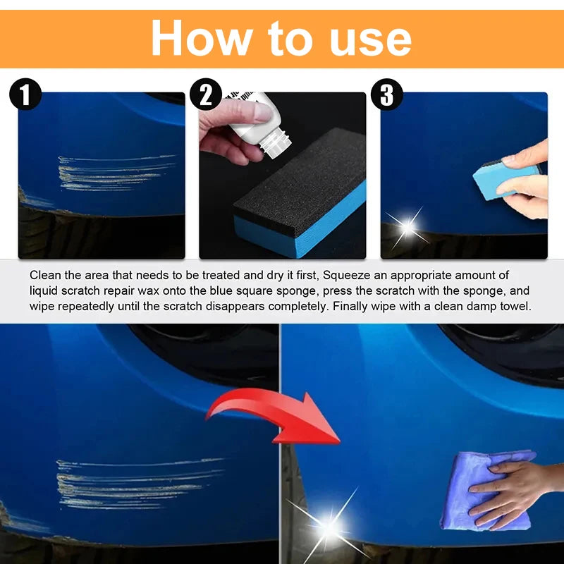 TorqueVanta Car Scratch & Swirl Repair Polish Kit – Paint Care with Sponge Applicators