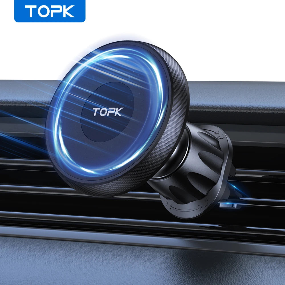 TorqueVanta Magnetic Car Phone Holder – 20-Magnet Air Vent Mount, 360° Rotation