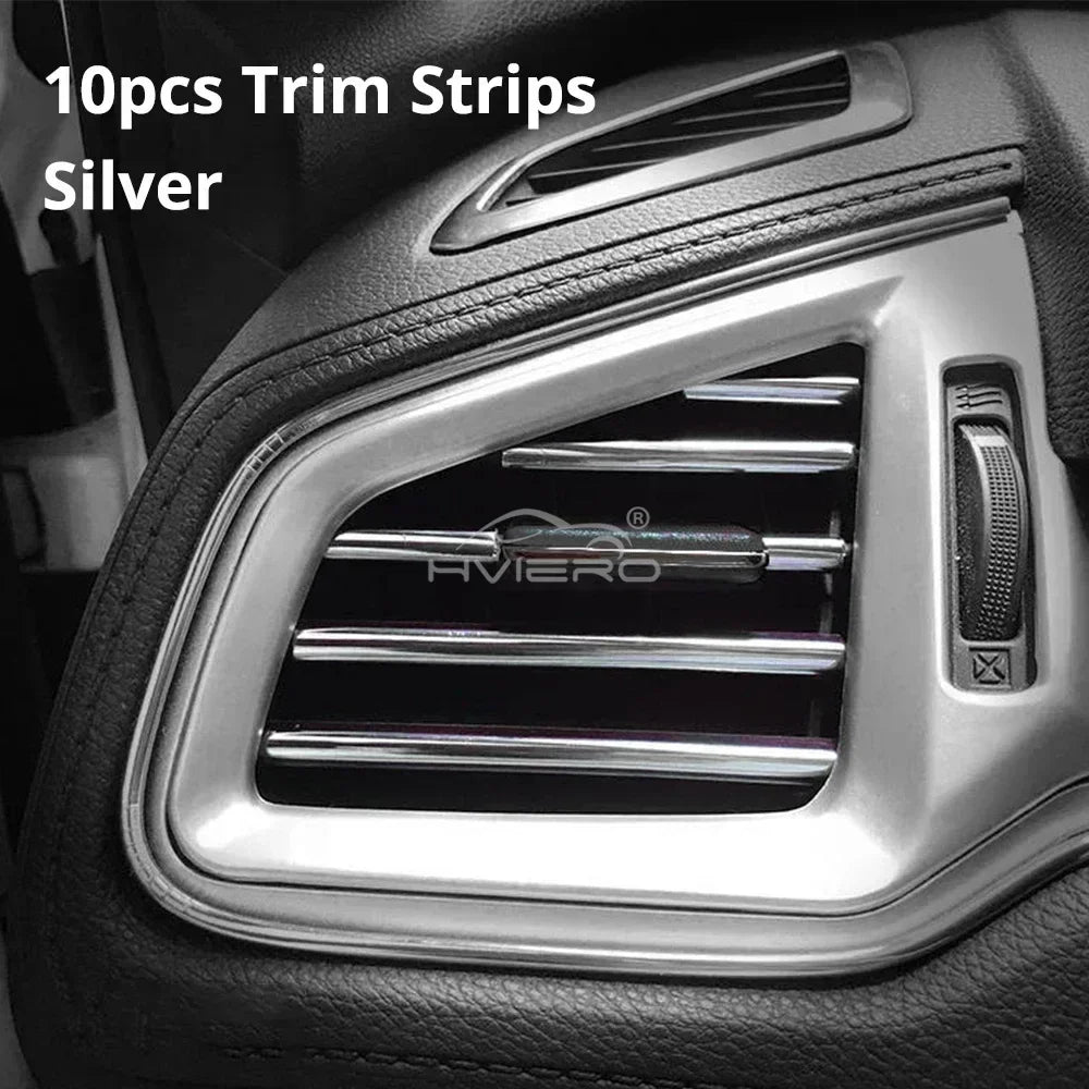 TorqueVanta 10-Piece Car Air Vent Trim Strips – Interior Styling Upgrade