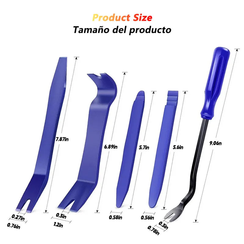 TorqueVanta ProTrim Automotive Trim Removal Tool Kit – Panel, Dash & Fastener Removal Set