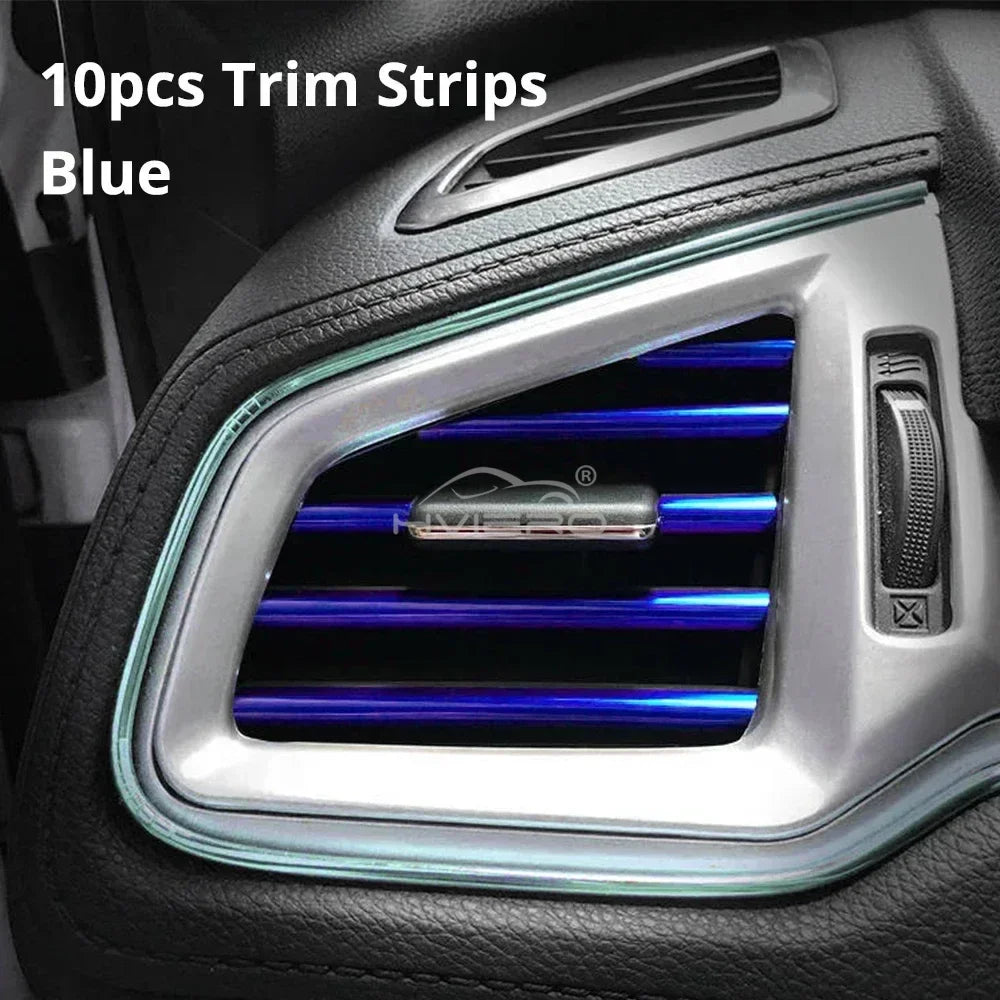 TorqueVanta 10-Piece Car Air Vent Trim Strips – Interior Styling Upgrade