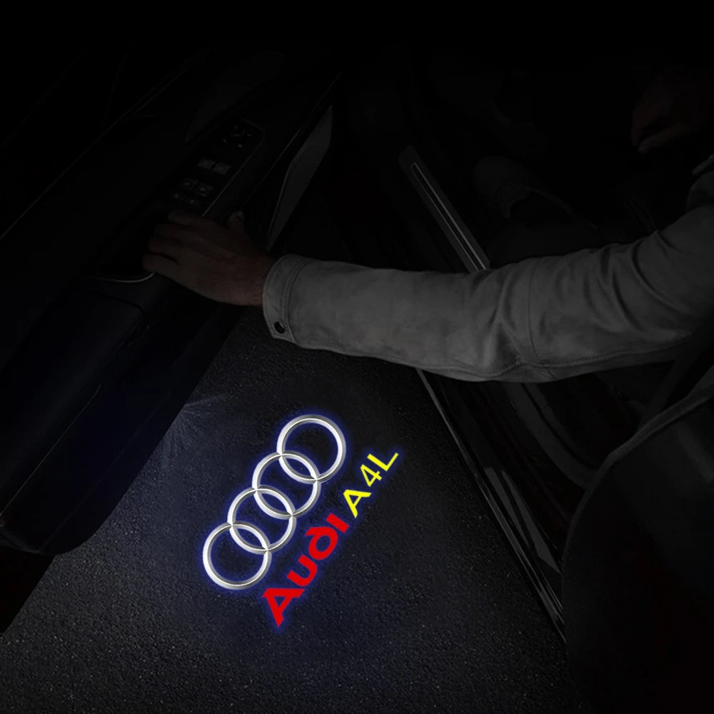 TorqueVanta Audi LED Door Welcome Lights – Upgraded Logo Projector, Plug & Play, Set of 2