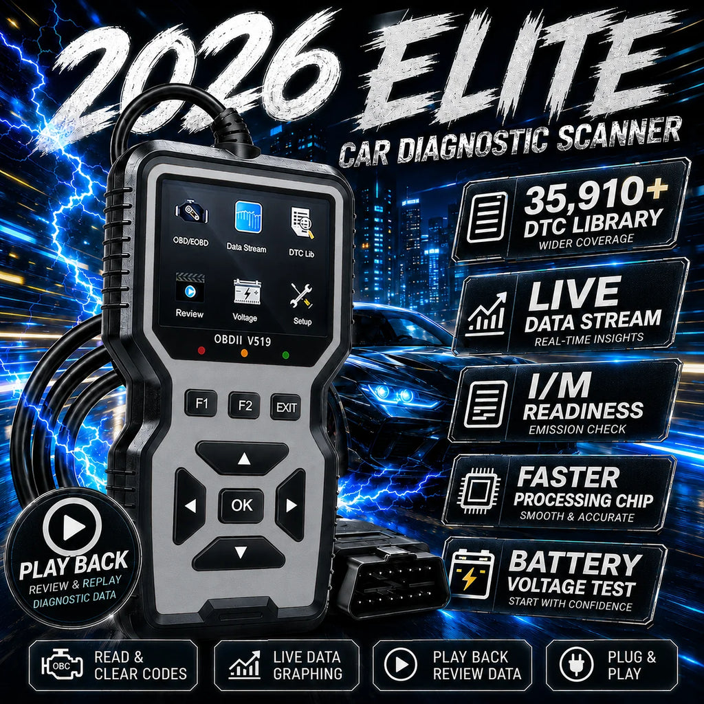 TorqueVanta OBD2 Car Diagnostic Scanner – Check Engine Code Reader with Live Data & Battery Test