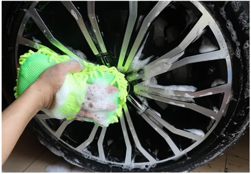 TorqueVanta Microfiber Car Wash Sponge – Scratch-Free Chenille Wash Pad with Hand Strap