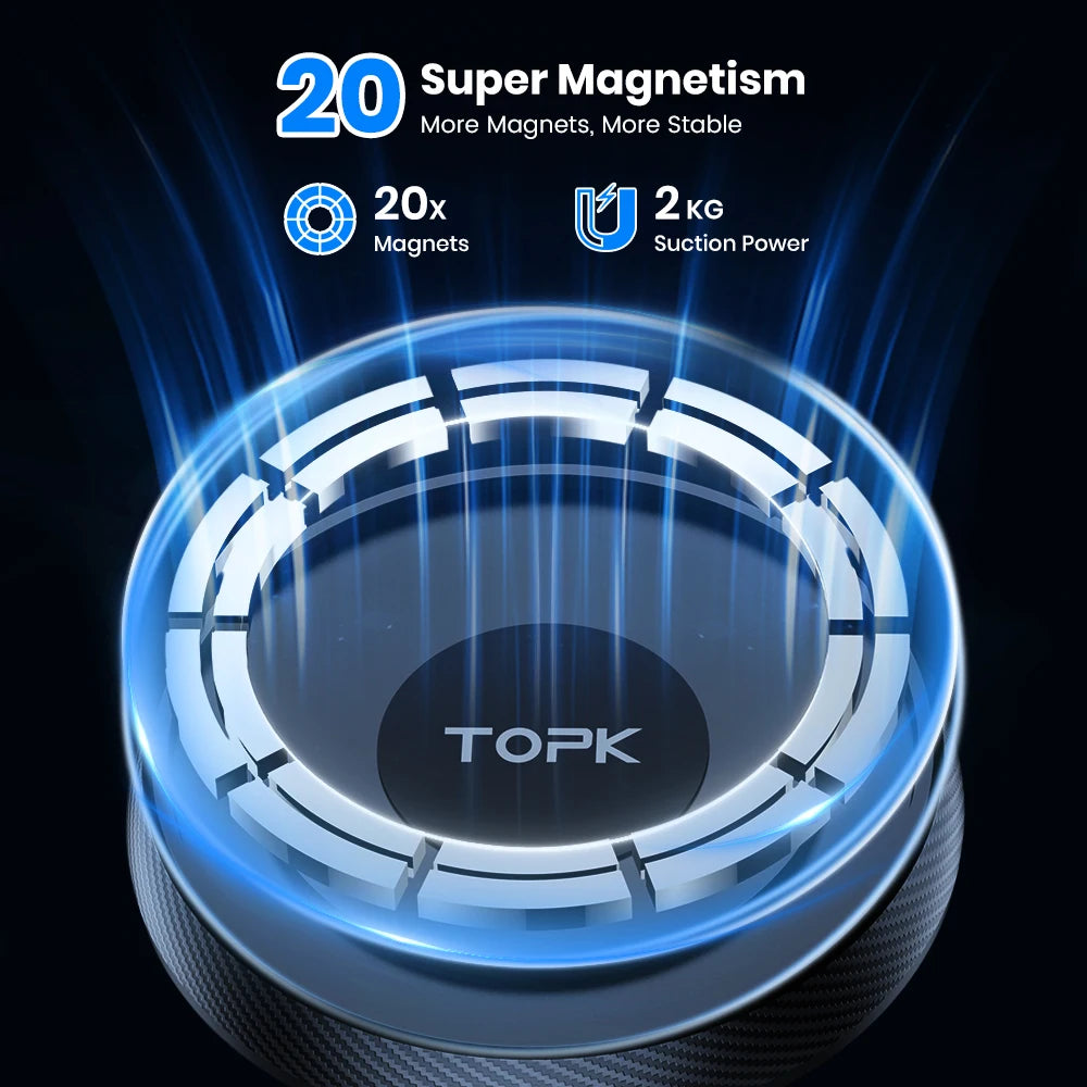 TorqueVanta Magnetic Car Phone Holder – 20-Magnet Air Vent Mount, 360° Rotation
