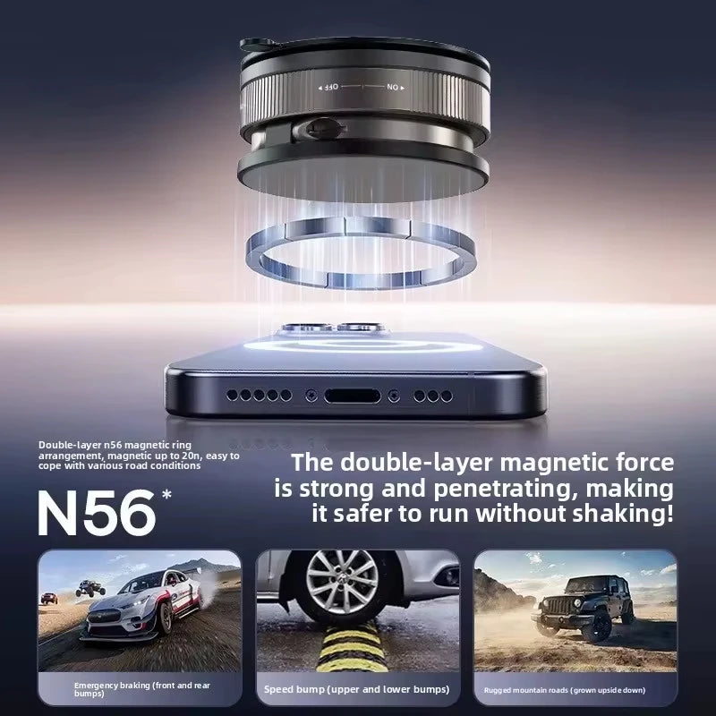 TorqueVanta UltraGrip 360° Mechanical Vacuum Magnetic Car Phone Mount⁠