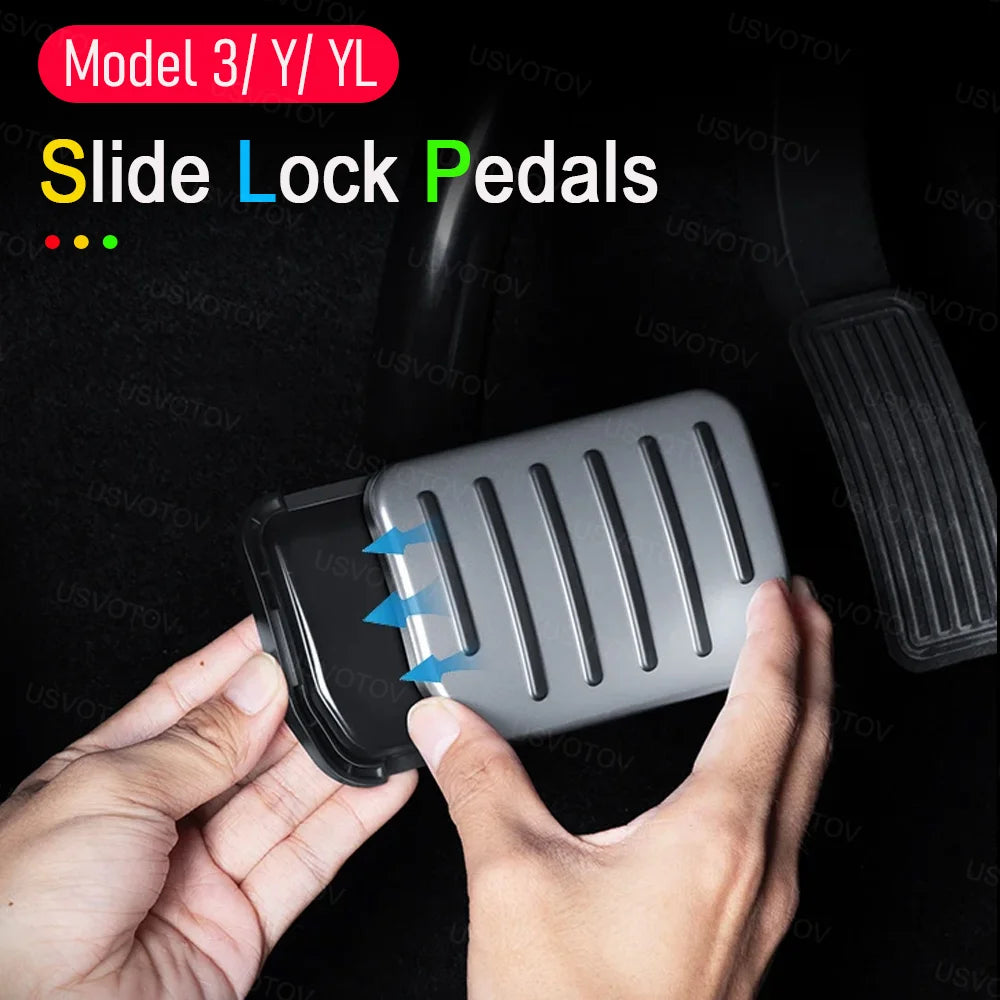 Tesla Model 3 & Model Y Performance Pedal Covers – Anti-Slip Aluminum