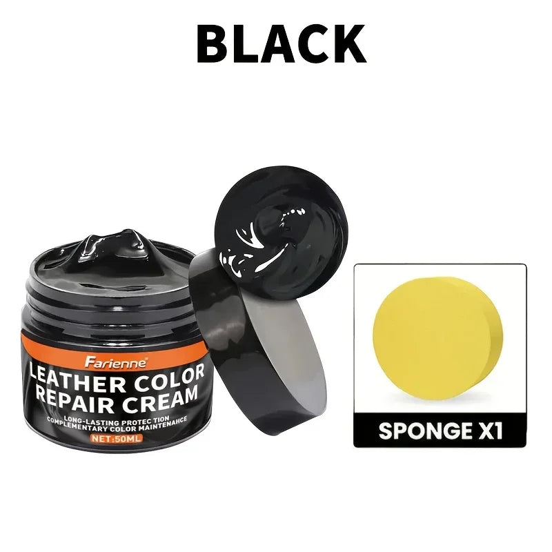 TorqueVanta Leather Color Repair Cream – 50ML Leather Recoloring Balm for Car Seats, Furniture & Shoes