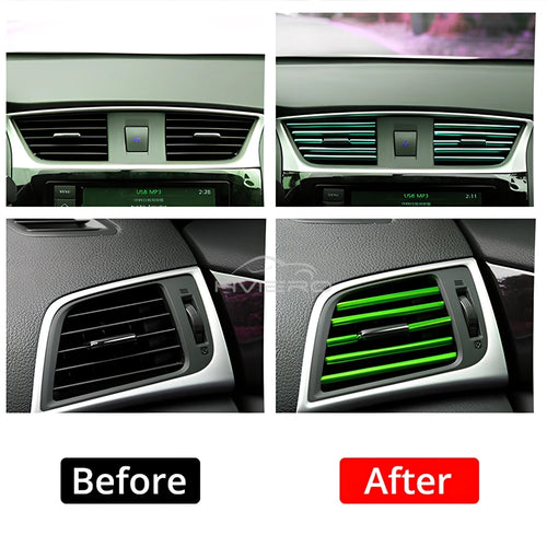 TorqueVanta 10-Piece Car Air Vent Trim Strips – Interior Styling Upgrade